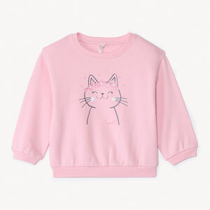 Sweat molleton oversize printé pour bébé fille 