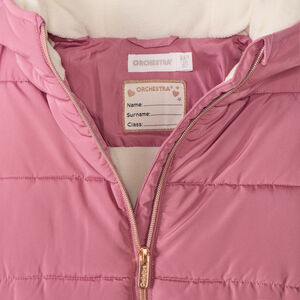 Chaqueta acolchada para niña con capucha 