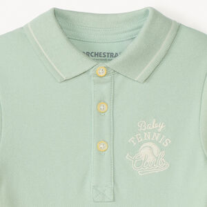 Polo de manga corta con bordado de tenis para bebé niño 