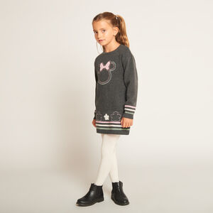 Robe manches longues en tricot Minnie Disney pour fille   Main Robe manches longues en tricot Minnie Disney pour fille