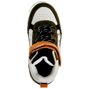 Zapatillas altas con detalles de colores y velcro para bebé niño 