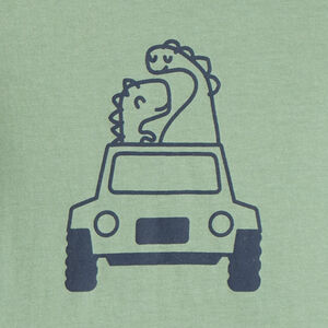 Camiseta de manga larga para bebé niño con estampado de dinosaurio 