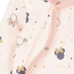 Pack de 3 bodies de manga larga Minnie Disney en algodón para bebé niña 