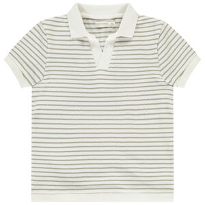 Polo de manga corta con cuello en V y rayas para niño 