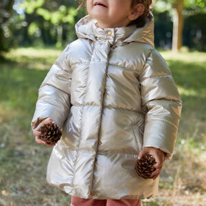Chaqueta larga acolchada para bebé niña 