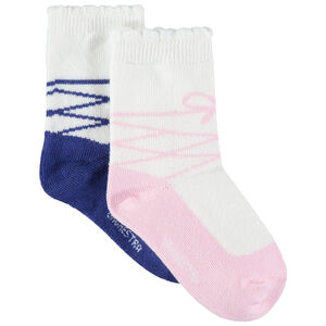 Pack de 2 pares de calcetines jacquard con motivo de bailarina 