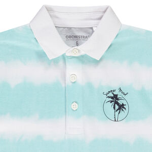 Polo de manga corta en jersey rayado tie and dye para niño 