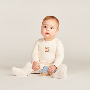 Pijama de abeja con parche de caballo para bebé niño. 