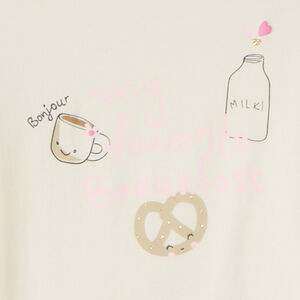 Conjunto de pijama largo con motivo de pretzels kawaii niña 