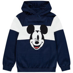 Pull à capuche en tricot Mickey Disney pour enfant garçon , Orchestra