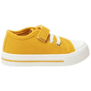 Zapatillas bajas de lona con cordones elásticos y velcro para bebé niño 