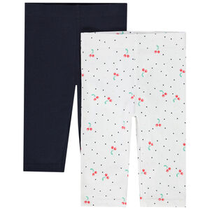 Pack de 2 corsarios lisos y estampados para bebé niña 