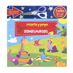 Libro para recortar Recorta y pega dinosaurios +3años 