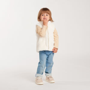 Chaqueta 2-en-1 para bebé niña con forro de sherpa desmontable. 