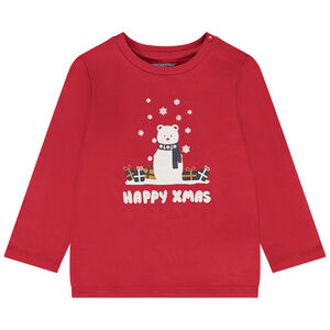 Camiseta manga larga print Navidad para bebé niño 