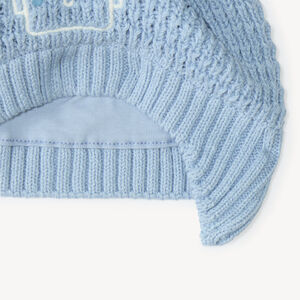Gorro de nacimiento de punto con bordado de robot 
