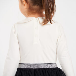Vestido de manga larga efecto 2 en 1 para bebé niña 