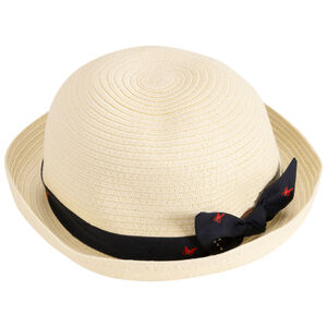 Sombrero bombín con cinta de mariposas y lazo para bebé niña  Main Sombrero bombín con cinta de mariposas y lazo para bebé niña