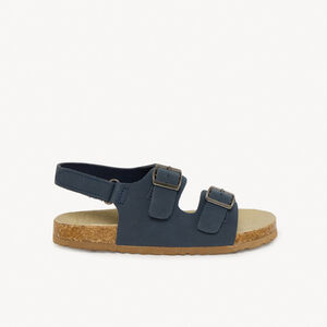Sandalias con doble hebilla y tira de velcro niño 