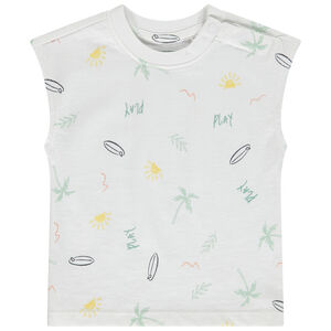 Camiseta sin mangas corte holgado con estampado fantasía para bebé niño 