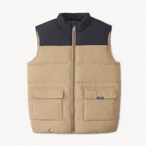 Chaleco acolchado sin mangas bicolor de tejido para niño  Main Chaleco acolchado sin mangas bicolor de tejido para niño