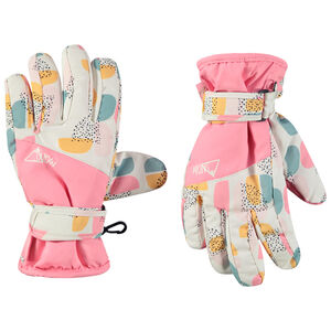 Gants de ski imprimé graphique fille 