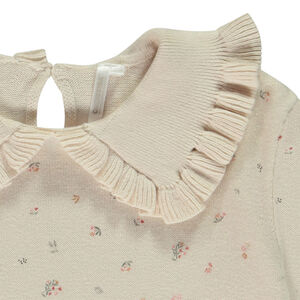 Jersey con cuello claudine y estampado floral para bebé niña 