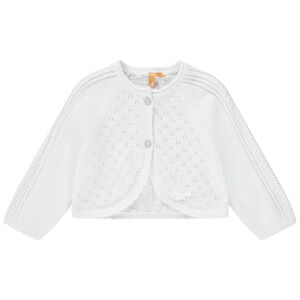 Gilet de punto calado para bebé niña 