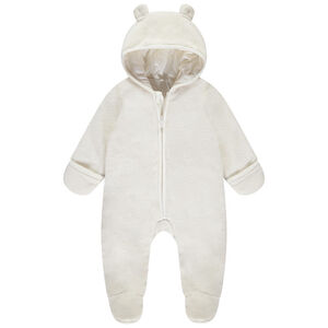 Pelele de sherpa con motivo de osito para bebé niña 