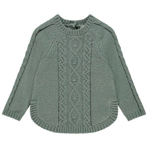 Poncho de punto liso para bebé niña 