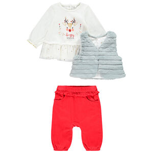 Conjunto 3 piezas motivo navideño 