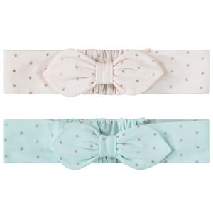 Pack de 2 diademas de lunares para bebé niña 