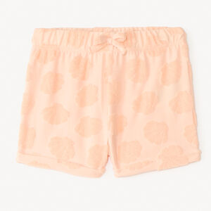 Short de felpa con motivos en relieve para niña bebé. 