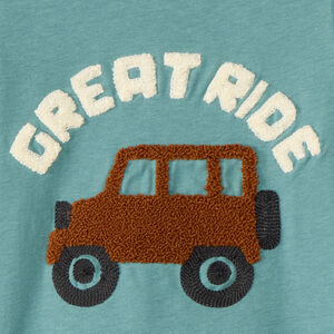 T-shirt manches longues à broderie effet bouclette pour bébé garçon  Main T-shirt manches longues à broderie effet bouclette pour bébé garçon
