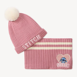 Conjunto de gorro y snood de punto Stitch Disney para niña 