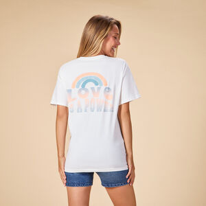 Camiseta de manga corta con estampado fantasía para mujer 