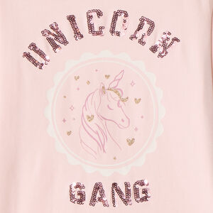 Camiseta de manga larga con lentejuelas de fantasía para niña 