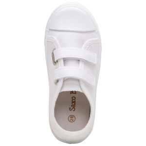 Zapatillas blancas de lona con velcro del 24 al 35 