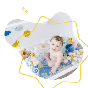 Badabulle 6 juguetes de baño rigolos splash 