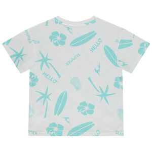 Camiseta manga corta estampado playa niño 