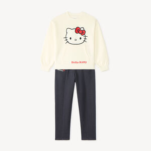 Conjunto de chándal para niña bordado de Hello Kitty 