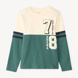 Camiseta de manga larga color block 