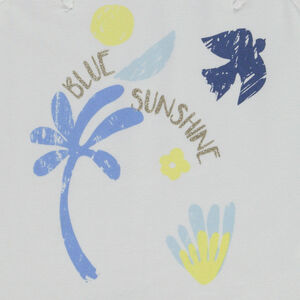 Conjunto de 2 piezas con camiseta sin mangas de fantasía con bordado inglés para niña 