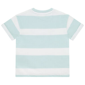 Camiseta de manga corta fantasía en punto otomán niño 