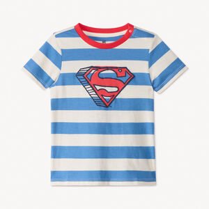 Camiseta de manga corta a rayas Superman Warner para bebé niño 