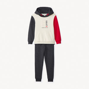 Ensemble sweat + jogging fantaisie colorblock pour garçon  Main Ensemble sweat + jogging fantaisie colorblock pour garçon