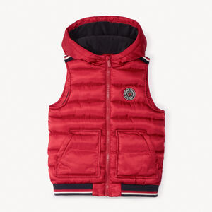 Chaleco acolchado con capucha y goma para niño 