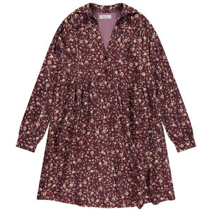 Vestido de manga larga con estampado floral para mujer 