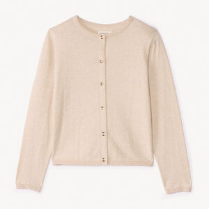 Chaleco de punto liso para niña 