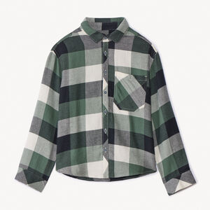 Camisa de manga larga a cuadros para niño 